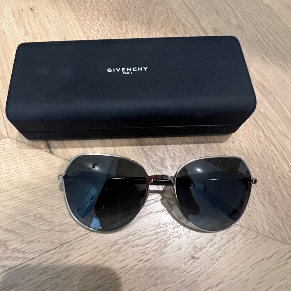 Givenchy Silver and Black Sunglasses